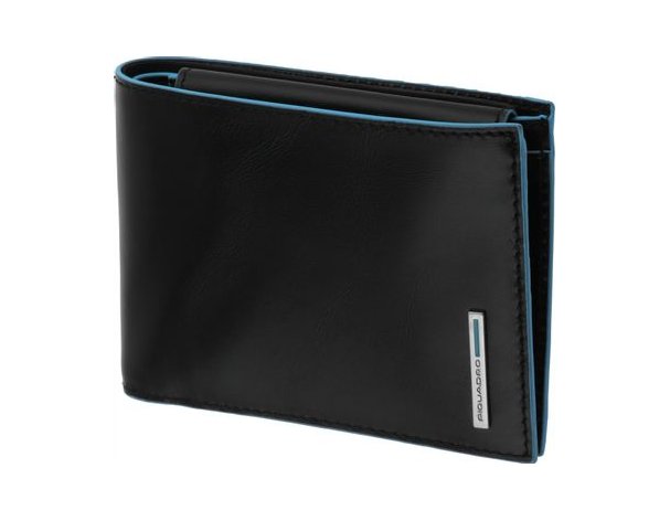 Men's wallet Piquadro Blue Square, genuine leather, black [pu257b2r/n]