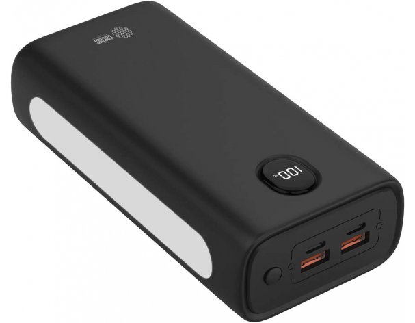 External battery Cactus CS-PBFSJA-30000, 30000mAh, black (2032372)