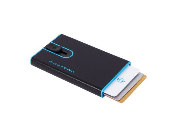 Кардхолдер Piquadro Blue Square, черный, натуральная кожа