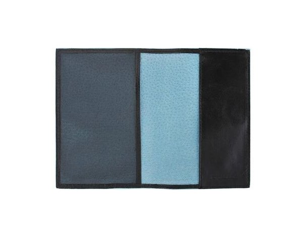 Passport cover Piquadro Blue Square, genuine leather, black (1499842)