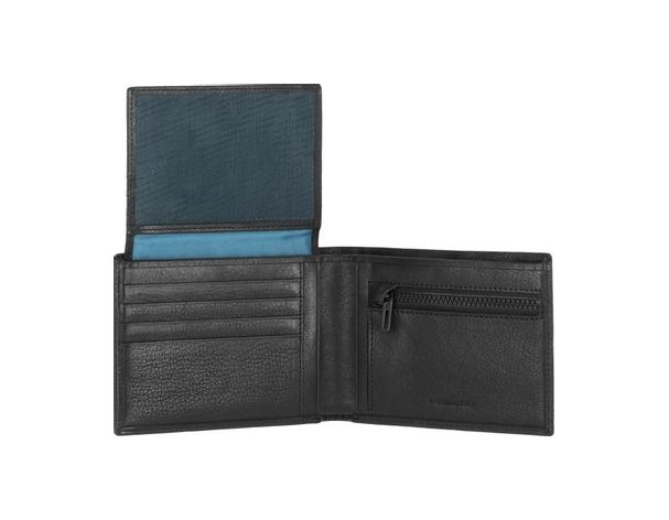 Wallet for men Piquadro Harper, genuine leather, black (1580936)