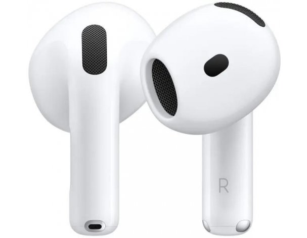Наушники Apple AirPods 4 A3050,A3053,A3058, Bluetooth, вкладыши, белый [mxp63za/a]