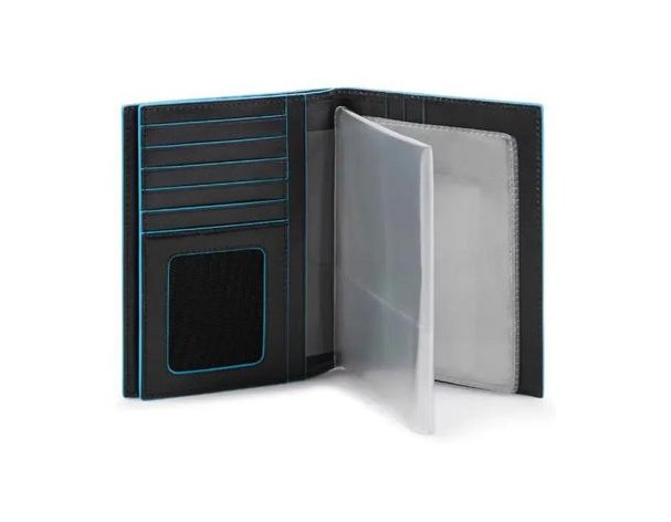 Обложка для документов Piquadro Blue Square, натуральная кожа, черный (1554592)