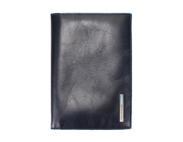 Passport cover Piquadro Blue Square, genuine leather, blue (1499838)