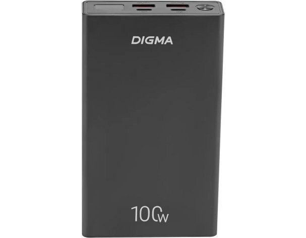 Аккумулятор внешний Digma DGPD100WA, 20000 мAч, черный (1995301)