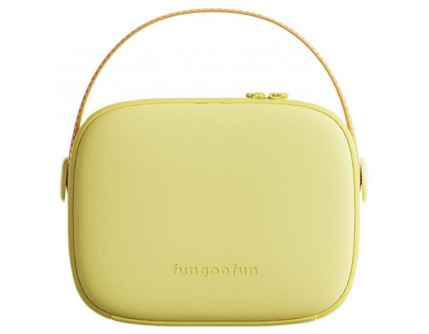 Косметичка с зеркалом Fangoofun, подсветка F536, желтая