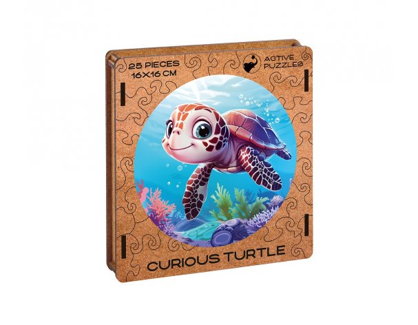 Пазл деревянный Active Puzzles Любопытная черепашка