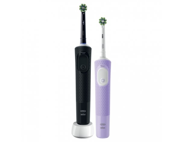 Set of electric toothbrushes Oral-B Vitality Pro Duo Black&Lilac in a gift box