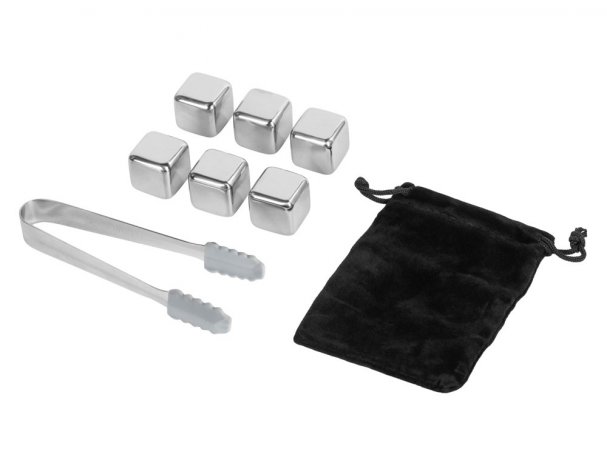 Whiskey set Master of Wine Skye with steel cooling stones, tongs, and a pouch in a box