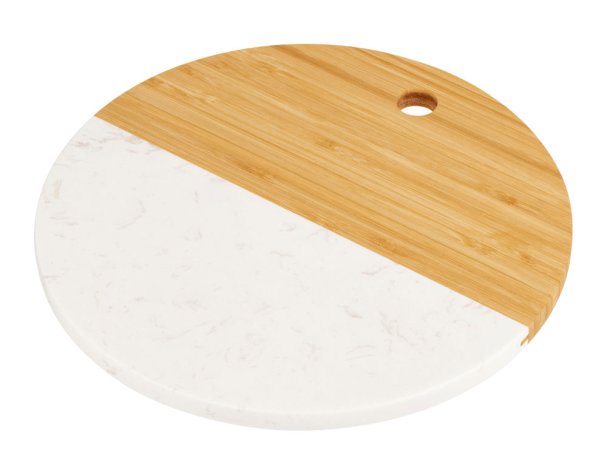 Cutting board of bamboo and marble Eat&Bite Julia, natural, white, marble (827318)