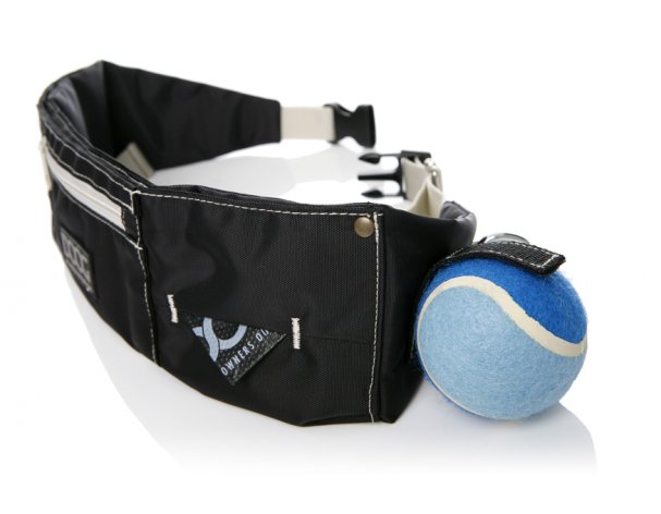 Belt bag Doog Maxi, black and grey, 42x10x1.5 cm