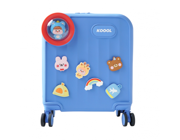 Чемодан детский Koool Family 21х37х46 см, синий
