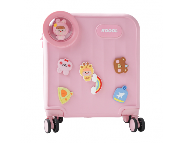 Чемодан детский Koool Family 21х37х46 см, розовый