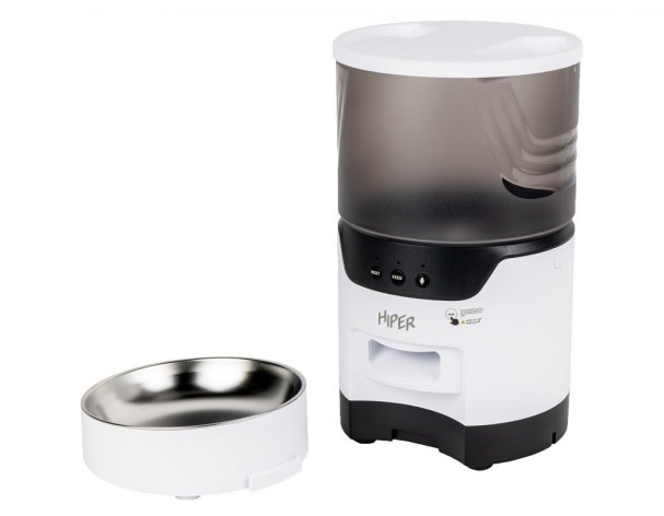 Кормушка умная Hiper Wi-Fi IoT Pet Feeder, 3000 мл, белый/черный RA-324985