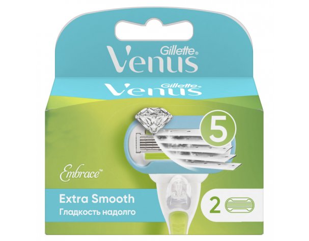 Кассеты сменные для бритвы Gillette Venus Extra Smooth Embrace 2 шт.