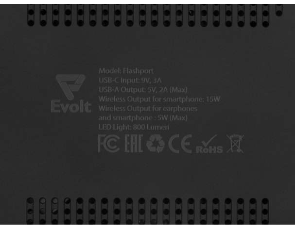 Станция зарядная складная с беспроводной зарядкой Evolt Flashport, 15 Вт, черный (591076)