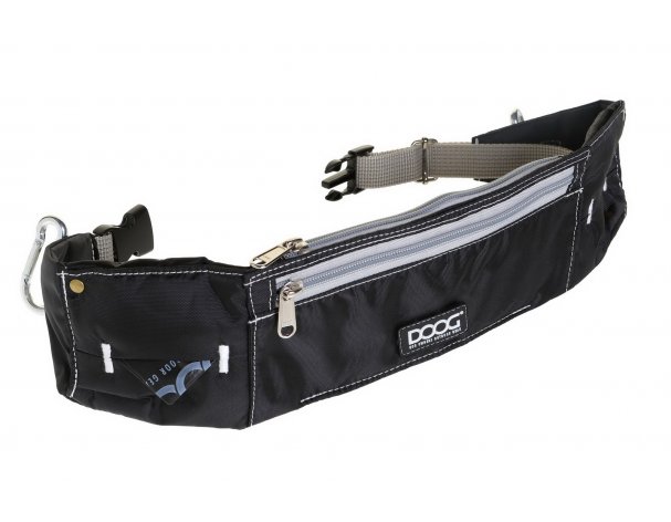 Belt bag Doog Maxi, black and grey, 42x10x1.5 cm