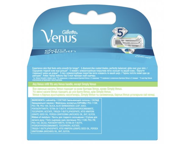 Кассеты сменные для бритвы Gillette Venus Extra Smooth Embrace 6 шт.