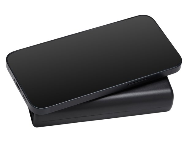 Аккумулятор внешний беспроводной 2-в-1 Qjet функцией зарядки Apple Watch, QC/PD AtomIQ, 10000 мАч, черный (595847)