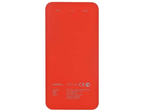 Аккумулятор внешний Rombica NEO PB100 Red, красный (595433)
