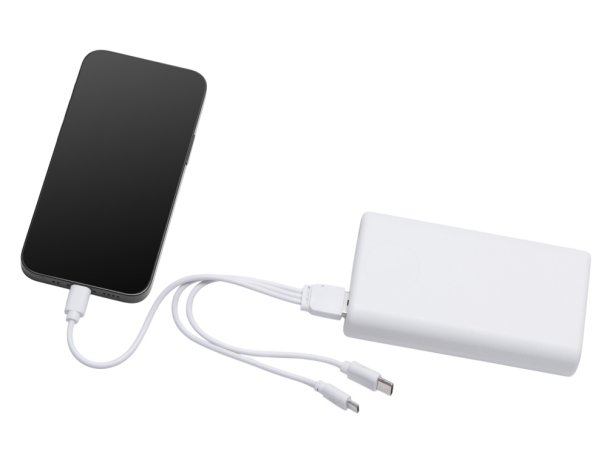 Аккумулятор внешний беспроводной 2-в-1 Qjet с функцией зарядки Apple Watch, QC/PD AtomIQ, 10000 мАч, белый (595846)