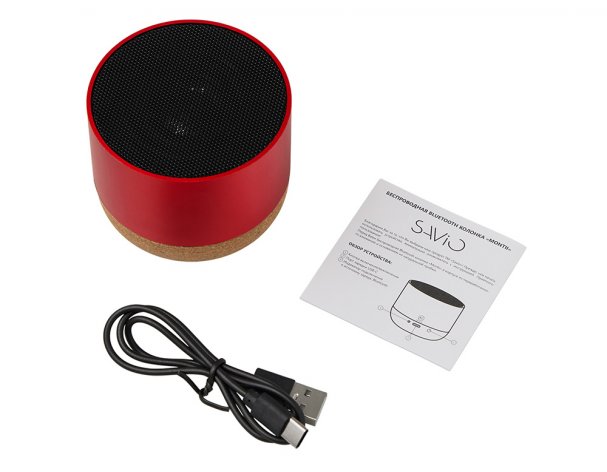 Speaker wireless Savio Montii, 3 W, red (975681)