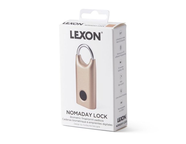 Замок с сенсором Lexon Noma Lock, 3,2x1,4x7,6 см, темно-синий (LL128DB)
