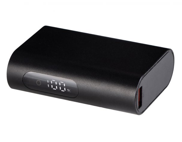 External battery with fast charging Qjet QC/PD Qwik, 10,000 mAh, Black (590972)