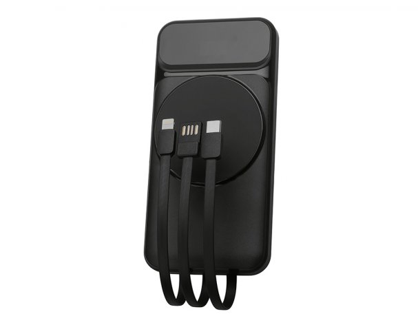 Battery external wireless Magnetic with integrated cables Evolt Mani, 10000 mAh, black (590164.07)