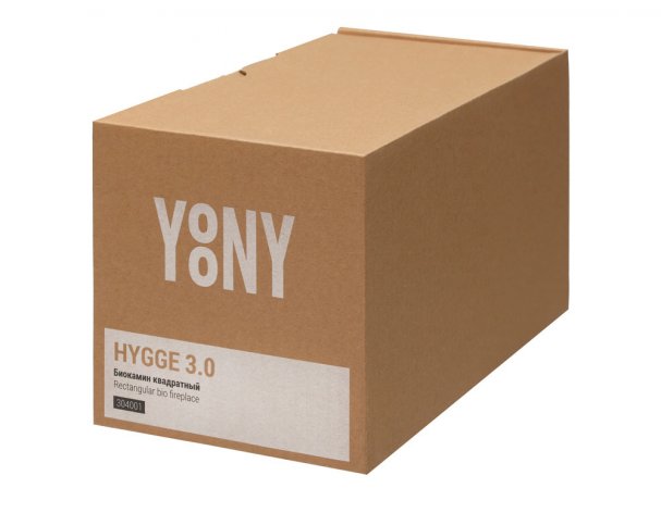 Биокамин квадратный YoonY Hygge 3.0 черный (304001)