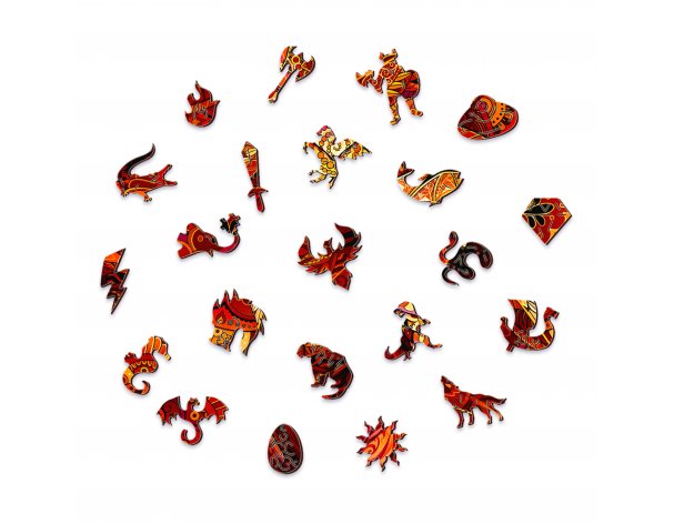 Пазл деревянный Active Puzzles Огненный дракон