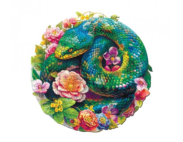 Пазл деревянный Active Puzzles Цветочная змея