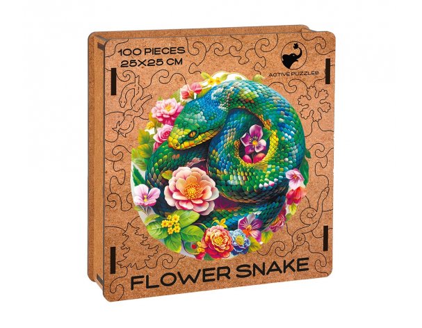 Пазл деревянный Active Puzzles Цветочная змея