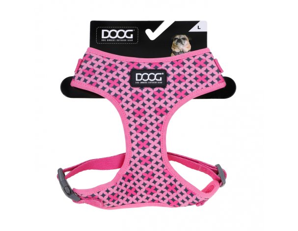 Шлейка для собак Doog Neoflex Toto, розовая с узором, S, 32-44см