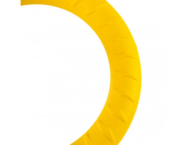 Rubber dog toy SkyRus Ring, yellow, 18x18x2.7cm (145105/yellow)