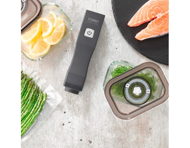 Упаковщик вакуумный бескамерный Caso Vacu OneTouch Eco-Set с контейнерами