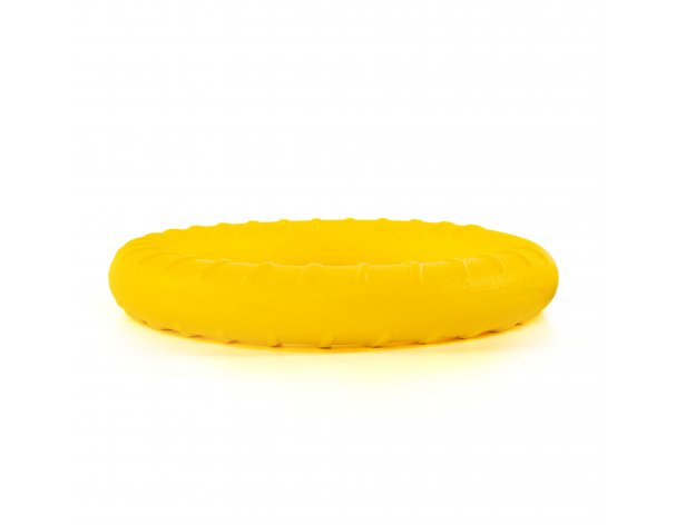 Rubber dog toy SkyRus Ring, yellow, 18x18x2.7cm (145105/yellow)