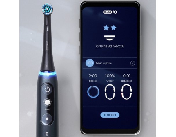 Electric toothbrush Oral-B iO 6 Black Lava + additional attachments Oral-B 4 pcs