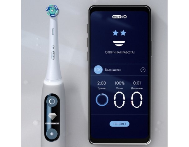 Щетка зубная электрическая Oral-B iO 6 Grey Opal + дополнительные насадки Oral-B 4 шт