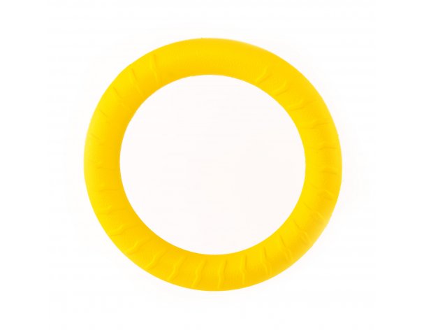 Rubber dog toy SkyRus Ring, yellow, 18x18x2.7cm (145105/yellow)