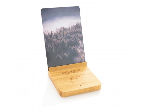 Док-станция для беспроводной зарядки с фоторамкой XD Xclusive Bamboo, 5 Вт (P308.139)