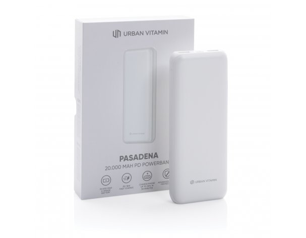 External battery Urban Vitamin Pasadena with fast charging PD, 18W, 20000mAh