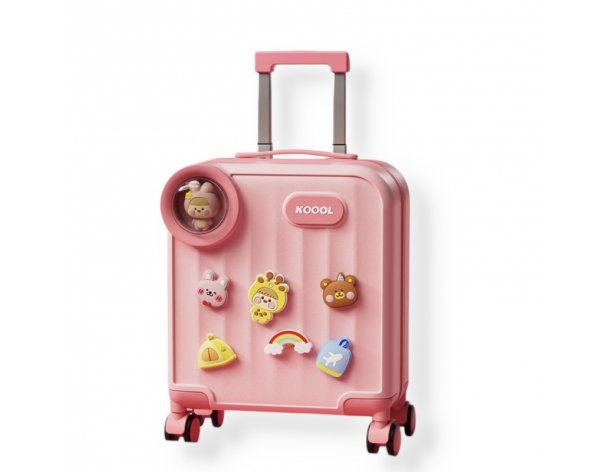 Чемодан детский Koool Family 21х37х46 см, розовый