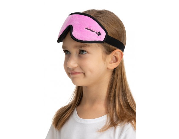 Children's mask for a sleep Routemark 3D Evolution royal pink + birches