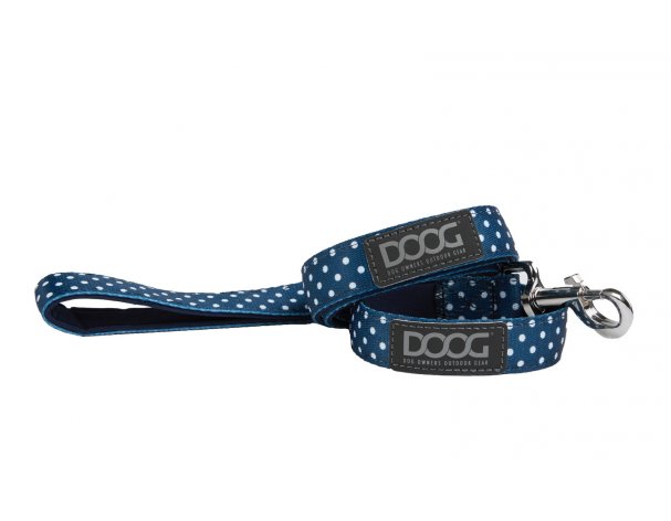 Поводок для собак Doog Stella, синий в белый горох, 120х1.5см (LEADNWS-S)