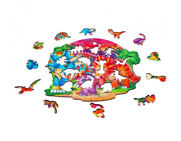 Пазл деревянный Active Puzzles Семья трицератопсов