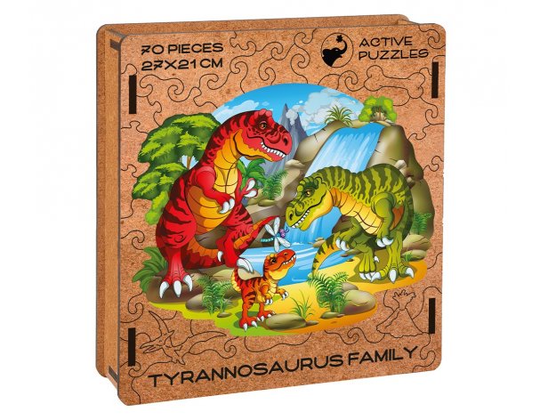 Пазл деревянный Active Puzzles Семья тираннозавров
