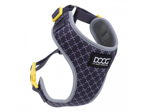 Dog harness Doog Neoflex Odie, gray-yellow, S, 32-44cm