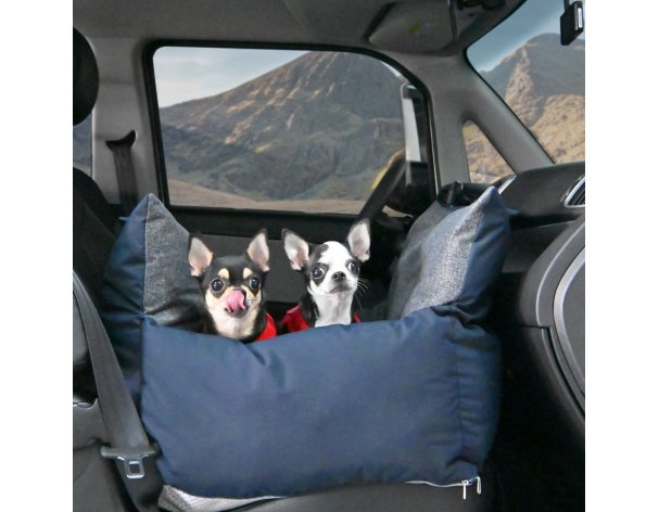 Car seat for dogs Puppia Car Seat dark blue, 48х46х43 cm, M RA-325563