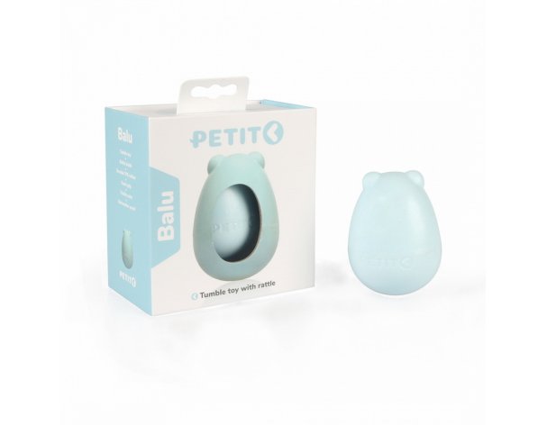 Игрушка-неваляшка для собак Petit Balu с погремушкой, голубая RA-325330